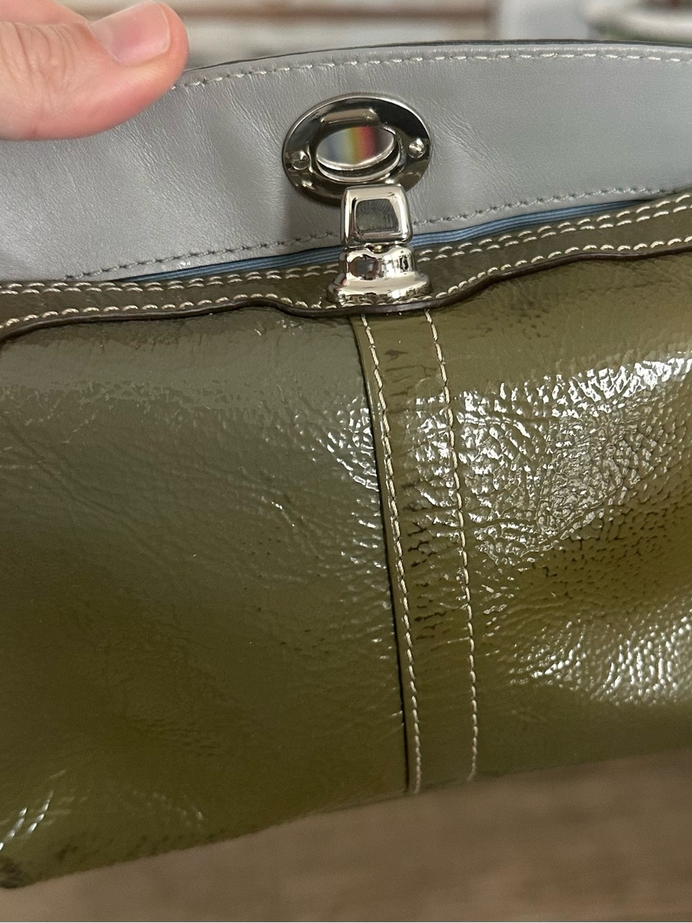 Vintage coach green patent leather pouch/ wristlet - Picture 11 of 15